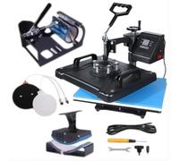 5-in-1 Heat Press, 29 * 38in Sublimation Heat Press Machine, Multifunctional Combination Heat Press, Intelligent Temperature Control, Digital Press for T-Shirt, Hat, Flat, Plates
