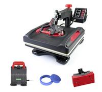 5 in 1 Heat Press Machine 38 x 38cm, 360° Swing Away Digital Heat Transfer Sublimation Press for T Shirts, Hats and Mugs