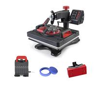 5 in 1 Heat Press Machine for T-shirts 29x38cm / 12x15inch Digital Heat Press Combos Swing-Away Sublimation Printer for T-shirts, Hats, Plates, Caps, Heat Transfer Projects