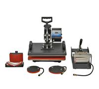 PixMax 5 in 1 Combo Swing Press T-Shirt Mug Cap Plate Sublimation Pressing, Multi Use Heat Transfer