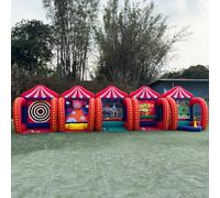 5 in 1 Inflatable Carnival Bundle Game Inflatable Sport Games Multi Sports Soccer Axe throw, Football, Knock down, Baseball Game for School, Family, Team Game, Birthday (5 IN 1)