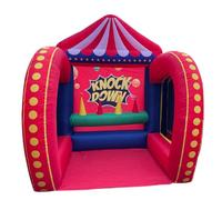 5 in 1 Inflatable Carnival Bundle Game Inflatable Sport Games Multi Sports Soccer Axe throw, Football, Knock down, Baseball Game for School, Family, Team Game, Birthday (Knock down)