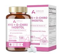 5-in-1 Inositol Capsules with Myo-Inositol 1500mg, D-Chiro Inositol 37.5mg, Methylfolate & Vitamin D3, 40:1 PCOS Supplement for Hormone Balance for Women, Metabolism & Antioxidant, 120 Vegan Caps