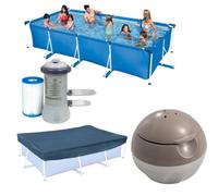 Intex Rectangular Metal Frame Pool With Filter Pump And A Cover