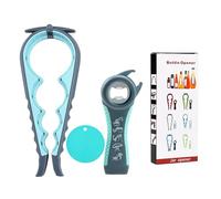 5 in 1 Jar Opener, Can Opener for Weak hands, Seniors with Arthritis and Anyone with Low Strength, Mutil Bottle Opener Get Lids Off Easily