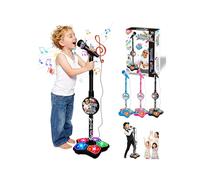 5-in-1 Karaoke Microphone Toy,2026 New All-in-One Microphone Toy, Funny Kids MicrophoneToys with Adjustable Stand,Speaker & LED Lights,Portable Karaoke for Boys Girls,ChristmasGift for Little Singers