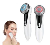 5 in 1 Korean Inspired Electric Skincare Facial Massager - 2-Color (Red & Blue) Photon Therapy for Skin Tightening, Face Lift & Wrinkle Removal, Part of The Multi-Step Approach for Healthy Skin.