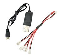5-in-1 Li-po Battery Connecting Charging Cable with USB 2.0 Cable for RC Accessories Compatible with V911 V922 H36 E010
