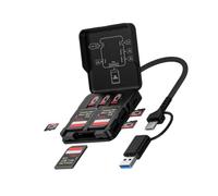 5 in 1 Lightweight USB Type C to TF Card Reader for Phone, Black