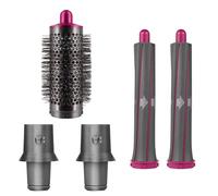 5 in 1 Long Curling Barrels+Round Volumizing Brush Attachments for Dyson Airwrap HS01 HS05, Adapter for Dyson Supersonic Hair Dryer HD01 HD02 HD03 HD04 HD07 HD08