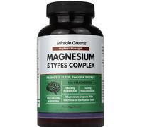 5 in 1 Magnesium Complex - Acetate, Bisglycinate, Gluconate, Malate & Taurate - 1800mg Formula Providing 325mg of Elemental Magnesium - for Sleep, Energy, and Muscles - 120 Capsules, Made in The UK
