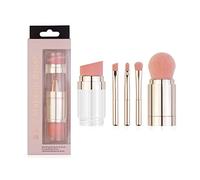 5 in 1 Makeup Brush, Multifunctional Retractable Push Pull Design Portable Foundation Loose Powder Eyeshadow Eyebrow Lip Brush