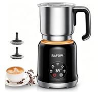 5 in 1 Milk Frother Electric - 350ml Automatic Milk Frothers Large Capacity Split Milk Steamer Silent Operation Stainless Steel Milk Heater and Warmer Hot & Cold Milk Foamer Dishwasher Safe for Latte