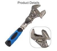 5-in-1 Multifunctional Adjustable Wrench 10 Inch Retractable Telescopic Swing Head Ratchet Chrome Steel Tool for Plumbing for HVAC Electrical(Boxed)