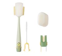 5 In 1 Multifunctional Portable Bottle Brush Set Multipurpose Cup Lid Cleaner Tools For Kitchen Use (Green, One Size)