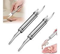 5 In 1 Multifunctional Shrimp Line Fish Maw Knife, 2024 New Stainless Steel Shrimp Deveining Tool Fish Scale Remover, Portable Shrimp Deveiner Tool and Peeler, Oyster Shucking Knife for Kitchen(2pcs)