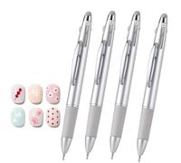 5-in-1 Nail Art Dotting Pen, Nail Art Dotting Pen, Ballpoint Pen Shape Nail Art Set, Professional Nail Art Tools For Painting, Carving, Rhinestone DIY And Salon (4pcs)