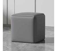 5 in 1 Nesting Ottoman Cube Chair - Faux Leather Square Ottoman Bench Stackable Stools with Swivel Casters for Living Room - Dining Room Foot Stool