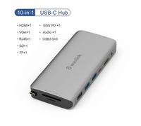 (5 IN 1, One size) USB Hub C HDMI Adapter 10 in 1 USB C to USB 3.0 Dock For Windows Mac USB-C Type C 3.1 Splitter USB C HUB 60W PD RJ45