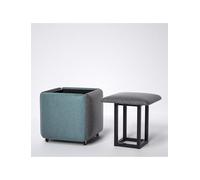 5-in-1 Ottoman Storage Stool Set Versatile Cube Ottomans with Swivel Wheels for Shoe Changing at the Door Coffee Table Side Table by Sofa (S 35CM)