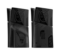 5 In 1 Plates Cover Compatible With PS5 Slim Disc And Digital Console | Hard Shell Replacement Faceplates, Dust Scratch Resistant(E-Black)