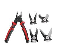 5 in 1 Pliers Set, Interchangeable Detachable Head Wire Cutting Pliers Comfortable Handle for Crimping