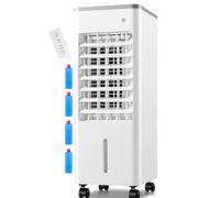 5-in-1 Portable Air Conditioner Evaporative Cooler/airconditioning portable unit with water tank, 3-speed remote control, 90-120° oscillation, 12-hour timer for indoor use, bedroom