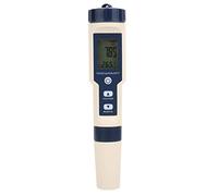 5 in 1 Portable Digital PH Salinity Temp TDS EC Meter Multifunctional Water Quality Tester Detector LCD Display Portable Professional Purity Meter for Household Drinking Water