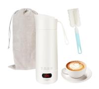 5 in 1 Portable Small Electric Water Kettle, 400 ml Travel Kettle, 304 Stainless Steel, Has Temperature Settings and Auto Shut-Off, for Camping, Office, Home