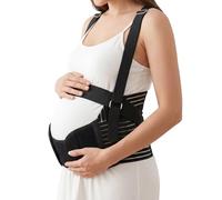 5 in 1 Pregnancy Support Belt, Maternity Support Belt Belly Band Adjustable Pregnancy Seat Belt with Shoulder Straps for Back, Pelvic & Hip Pain Relief, Labour & C-Section Recovery F4-JDTFD, L-XXL