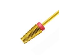 5 in 1 Professional Carbide Nail Drill Bit Remove Acrylic Gels Nail Remaining Polishing Uneven Nail Surface 3/32 inch Shank Two Way Rotate Cuticle Manicure Pedicure Home Salon Tools (Gold Fine)