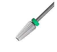 5 in 1 Professional Carbide Nail Drill Bit Remove Acrylic Gels Nail Remaining Polishing Uneven Nail Surface 3/32 inch Shank Two Way Rotate Cuticle Manicure Pedicure Home Salon Tools (Silver Coarse)