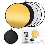 5 in 1 Reflector Photography Foldable Light Reflector Photography Accessories 60 cm Folding Reflector Light Diffuser Reflectors Equipment Light Reflector Photography for Photo Portrait Selfie Wedding