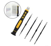 5-in-1 Screwdriver Set with Slotted & for Phillips Tips (SL1.5-3.0mm / PH1.5-3.0) for, Laptop & Electronics Repair - Aluminum Han