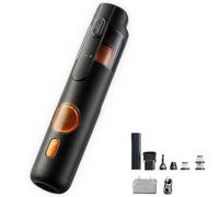 5-in-1 Smart Handheld Vacuum Cleaner Kit, 5-in-1 Cordless Mini Vacuum, Rechargeable Type-C Portable Dust Cleaner for Home, Car, Sofa, Inflatable Pump Function (Black)