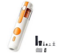 5-in-1 Smart Handheld Vacuum Cleaner Kit, 5-in-1 Cordless Mini Vacuum, Rechargeable Type-C Portable Dust Cleaner for Home, Car, Sofa, Inflatable Pump Function (Gray)