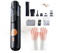 5-in-1 Smart Handheld Vacuum Cleaner Kit, Copensunny Wireless Multi-Function Portable Vacuum with 15kPa Strong Suction, Lighting Dust Removal Rechargeable for Car/Home/Pet (Black, Deluxe Model)