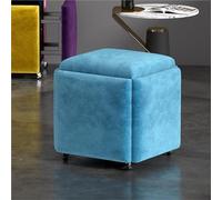 5-in-1 stacking stool with swivel casters, stackable cube stool, mobile footstool for the living room, easy to assemble