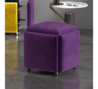 5-in-1 stacking stool with swivel casters, stackable cube stool, mobile footstool for the living room, easy to assemble