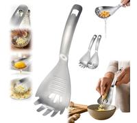 5-in-1 Stainless Steel Cooking Spoon, Multi Function Cooking Spoon，A | Potato Masher Multifunction Cooking Spoon, Egg Yolk Separator, Grater Plate, Bottle Opener Slotted Spoon 304