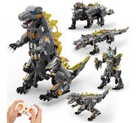 5 in 1 STEM RC Robot Building Kit,935 Pcs Blocks App & Remote Control Engineering Toys Robotics for Kids Ages 8-12,Technic Coding Robotic Toys for Kids Birthday, Monsters/Dinosaur DIY Build