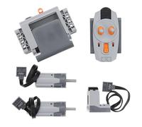 5-in-1 Technic-Motor-Kit Compatible with Major Brand, Power-Functions-Set Building Blocks M Motors, IR Remote Control, IR Receiver, AA Battery Box
