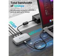 5 in 1 USB 4 Type C Hub 85W PD Charging For PC Mac Thunderbolt 4/3 Aluminum UK