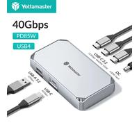 5 in 1 USB 4 Type C Hub 85W PD Charging For Thunderbolt 4/3 40Gbps 130W Power