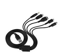 5 in 1 USB Charger Cable, Multi Function Charging Cable with Lightweight Portable Design, Fast Charging for New 3DSXL LL, New 3DS, NDSL, SP,