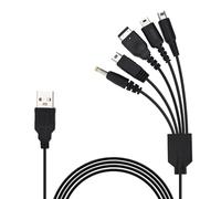 5-in-1 USB Charging Cable, 4FT/1.2m Multi-Device Charger Cord Wire Compatible with DS Lite, New 3DS (XL/LL), New 3DS, 2DS, GBoys Advance SP, PSP 1000 2000 3000, DSi XL/LL, U Gamepad