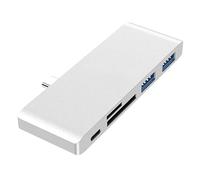 5 IN 1 USB Hubs Adapter Type C to USB 3.0 5Gbps, Type C Data transmission, TF/SD Card Slot Reader Compatible with Computer Laptop Tablet iPad Huawei Mate book, Macbook Mouse keyboard