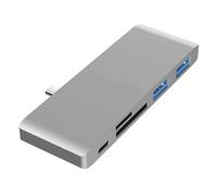 5 IN 1 USB Hubs Adapter Type C to USB 3.0 5Gbps, Type C Data transmission, TF/SD Card Slot Reader Compatible with Computer Laptop Tablet iPad Huawei Mate book, Macbook Mouse keyboard