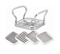 5 in 1 Veggie Chopper Stainless Steel Potatoes Cutter Vegetable Chipper Chopper Fruit Slicer Kitchen Gadgets. Choppers