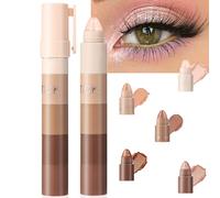 5-in-1 Velvet & Matte Eyeshadow Stick Set - 5 Long-Lasting Pigmented Matte & Shimmer Color Combos - Effortless Mini Lazy Eyeshadow Pencils for On-the-Go Makeup